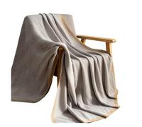 YGMNQAL Plaid Canapé Boheme Couverture légère de Luxe for Salon, Sieste, canapé, Serviette de Chevet, Bureau, Couverture d'aviation, Motif Papier, Motif arête de Poisson(Gray,130x220cm 1pcs)