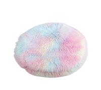 YGMNQAL Plush Cat Bed Mats Round Pet for Cats Small Dogs Soft Fleece Sleeping Mat Kitten Puppy Nest Cushion Accessories(Forest Green,M Diameter 47 cm)