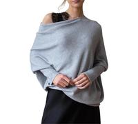 YGMNQAL Pull en Tricot léger et Respirant à Manches Longues Chauve-Souris for l'automne, Large Application(Grey)