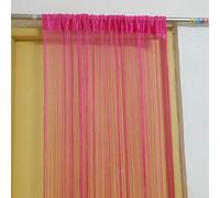 YGMNQAL Rideau Paillette Frange Polyester Porte Rideau Gland Fil chaîne diviseur de pièce Rideau Panneau fenêtre déco écran(Rose Red)