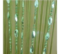 YGMNQAL Rideau Paillette Rideau de Porte perlé à Boutons Lumineux, Rideau de séparation de pièce de Porte à Franges décoratives(Green)