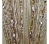 YGMNQAL Rideau Paillette Rideau de Porte perlé à Boutons Lumineux, Rideau de séparation de pièce de Porte à Franges décoratives(Champagne)