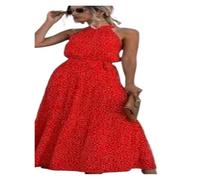 YGMNQAL Robe Fleurie Femme Robe d'été à imprimé Floral et col Licou for Femme, sans Manches, Longue, décontractée, idéale for la Plage ou Les Vacances(Color-11,XL)