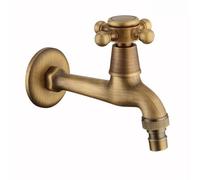 YGMNQAL Robinet Exterieur Robinet de Machine à Laver de Salle de Bain en Laiton Antique à Montage Mural Robinet de Piscine à Balai Robinet d'eau Froide Robinet de Jardin extérieur décoratif(04)