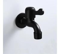 YGMNQAL Robinet Exterieur Robinet de Machine à Laver Noir Antique, Robinet de Piscine à Balai, Robinet d'eau Froide Simple Mural en Acier Inoxydable for Jardin extérieur(01)