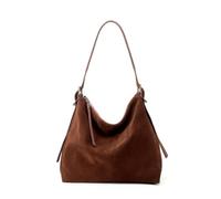 YGMNQAL Sac à main en cuir de vache for femme, collection Simple, automne-hiver, gris, marron, fourre-tout spacieux, doux et mat, sac bandoulière(Coffee)