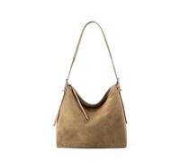 YGMNQAL Sac à main en cuir de vache for femme, collection Simple, automne-hiver, gris, marron, fourre-tout spacieux, doux et mat, sac bandoulière(Khaki)