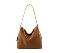 YGMNQAL Sac à main en cuir de vache for femme, collection Simple, automne-hiver, gris, marron, fourre-tout spacieux, doux et mat, sac bandoulière(Brown)