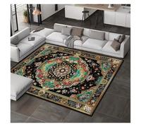 YGMNQAL Vintage Printed Villa Decoration Carpet Black Floor Mat Suitable for Indoor and Outdoor Use, Christmas(Color04,120X160CM)