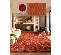 YGMNQAL Vintage Red Living Room Carpet with Retro Ethnic Style Decoration for Home Furnishings(R-6,120x200cm 47x79inch)