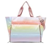 YGMNQAL Winter Large Capacity Shoulder Bag For Women Waterproof Nylon Bags Space Pad Cotton Feather Down With(Color 07)