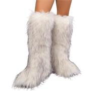 YGMNQAL Women's Over-The-Knee Boots High Winter Snow And Cashmere Leg Warm Non-Slip Soles(C,43)