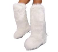 YGMNQAL Women's Over-The-Knee Boots High Winter Snow And Cashmere Leg Warm Non-Slip Soles(L,41)