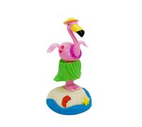 YGMONER Décoration de voiture en forme de flamant rose Hula-Hula à énergie solaire pour tableau de bord - Robe balançoire animée (flamant rose B)