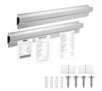 YGMXZL 2 PCS Porte Bons de Commande Mural,Support pour Billets de Commande en Alliage d'aluminium,Support Bon de Commande Pince Porte Fiches pour Restaurant Cafés Bars Cuisine (50CM)