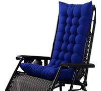 YGMXZL Lounge Chair Coussin siège en Coton,Coussins Rocking Chair,Coussin Transat Bain de Soleil Relax Antidérapant pour Voyage,Vacances,Intérieu,Extérieur,125 * 48 * 8CM (Bleu)