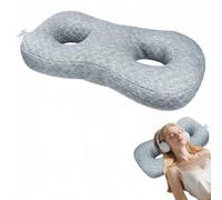 YGMXZL Oreiller à double trou d'oreille, coussin de soutien des oreilles et du cou pour les personnes dormant sur le côté, les porteurs d'écouteurs/boucles d'oreilles, oreiller lavable pour un sommeil