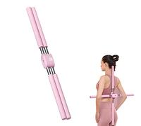 YGMXZL Poteau de Yoga pour Correction De Posture,Bodybuilding Yoga Pilates Stick pour l'entraînement Complet du Corps à la Maison, à la Salle de Sport, aux étirements (Rose)
