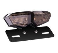 Ygmylandbb Feu Stop de Frein de Moto Avec Support, LED feu Arrière avec fumée de Clignotant Intégré D'immatriculation 12V pour les Motos, SUV, VTT, Véhicules électriques