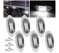 Ygmylandbb Feux de Gabarit Latéraux LED, 3.8 Inch 12V 24V Feux de Gabarit LED Arrière Indicateur Feux de Gabarit Latéraux avec Lunette Chromée pour Camion Remorque Van Bus, 6pcs