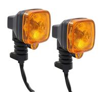 Ygmylandbb Indicateurs de Moto Clignotants Lumières, 12V carré Feu Indicateur Universel Étanche Lumière Ambre M6 pour CG125 ZJ125 Moto Scooter Quad Cruiser Off Road, 2PCS