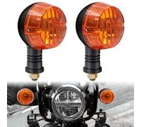 Ygmylandbb Indicateurs de Moto Clignotants Lumières, 12V rond Feu Indicateur Universel Étanche Lumière Ambre M9 pour CG125 JH70 Moto Scooter Quad Cruiser Off Road, 2PCS