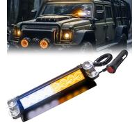 Ygmylandbb Lumières stroboscopiques d'urgence LED pour pare-brise de voiture, camion, bateau, camion de pompier, véhicules bénévoles 1 pièce (Jaune&Blanc)