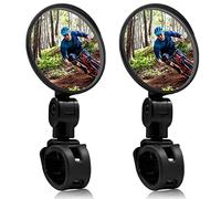 Ygmylandbb Mini Rétroviseur vélo, Retroviseur Guidon, Miroirs De Vé-lo, Retroviseur Trotinette Electrique,Rétroviseur de Miroi-r Convexe Réglable,Arrière Mir-oirs Réglable, 2 Pièces