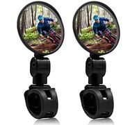 Ygmylandbb Miroir de Vélo, Miroirs de Sécurité de Arrière pour Cyclisme, Miroir de Vélo Grand Angle, Miroir Convexe en Ovale pour la Plupart des Vélos de Montagne et de Route, 2 Pièces (Acrylique)