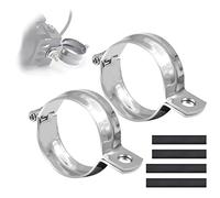Ygmylandbb Supports de clignotants moto, Support de Montage Moto Clignotants, Indicateur Universel Pince De Fixation De Fourche,1 paire (Argent, 52MM-60MM)