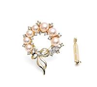 YGNJH - Broche de foulard en pierre AB, boucle d'écharpe en cristal Pashmina, broche en perle simulée (A, taille unique, Blanc, Classique)