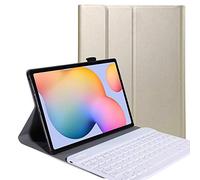 YGoal Clavier Coque pour Lenovo Tab M10 Plus 3rd Gen, [QWERTY Anglais] Slim Série PU Cuir Housse Étui avec Détachable sans Fil Clavier pour Lenovo Tab M10 Plus 3 10.6 2022, Or