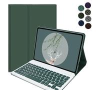 YGoal Clavier Coque pour Realme Pad 2, [AZERTY Français] 7 Colors Backlit Haute Qualité PU Cuir Housse Étui avec Détachable sans Fil Clavier pour Realme Pad 2 11.5, Vert