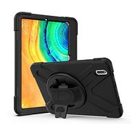 YGoal Étui pour Lenovo Tab M8 - Robuste Support Rotatif à 360 avec Dragonne, Bandoulière e Kickstand Cover Coque pour Lenovo Tab M8 TB-8705F/8705N 8 Pouce 2020, Noir