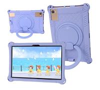 YGoal Silicone Étui pour Blackview Tab 12 Pro - Robuste Support Rotatif à 360 Housse de Protection Contre Les épreuves de Choc Case Cover pour Blackview Tab 12, Violet