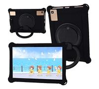 YGoal Silicone Étui pour Blackview Tab 12 Pro - Robuste Support Rotatif à 360 Housse de Protection Contre Les épreuves de Choc Case Cover pour Blackview Tab 12, Noir