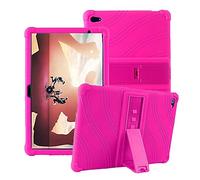 YGoal Silicone Étui pour Huawei M5 Lite 10 - Poids Léger Enfants Housse de Protection Contre Les épreuves de Choc Case Cover pour Huawei MediaPad M5 Lite 10.1 Pouce, Rose