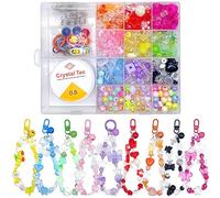 Ygorios Lot de 750 perles en acrylique assorties - Jolies perles pastel pour bracelets, motifs floraux, étoiles, papillons