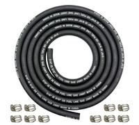 YGQ Ø8 mm 5/16" Tuyau D'essence Kit Tuyau de carburant 2.4 Mètre pour Honda Kawasaki Kohler Briggs Predator Champion Generac Petits Moteurs Mini Bike ATV Générateur avec 10 Pièces Colliers de Serrage