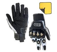 YGQ Gants de Moto à Coques en Acier pour Hommes, Gants de Protection renforcés pour écrans tactiles, avec Coque Rigide et Rembourrage de Paume, pour la compétition et Le Cyclisme