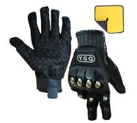YGQ Gants de Moto à Coques en Acier pour Hommes, Gants de Protection renforcés pour écrans tactiles, avec Coque Rigide et Rembourrage de Paume, pour la compétition et Le Cyclisme