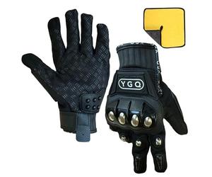 YGQ Gants de Moto à Coques en Acier pour Hommes, Gants de Protection renforcés pour écrans tactiles, avec Coque Rigide et Rembourrage de Paume, pour la compétition et Le Cyclisme