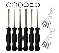 YGQ Kit d'outils de réglage de carburateur 6 pièces 21 dents cannelées 530035560 + Pac Man 308535003 + Single D 308535001 + hexagone 59108902307 + 7 dents cannelées + double D carburateur de réglage