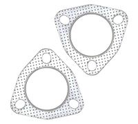 YGQ Lot de 2 joints d'échappement de 2,25 pouces - 3 vis - 58 mm - Bride de silencieux - Collecteur - Haute température avec bague de feu - Remplacement