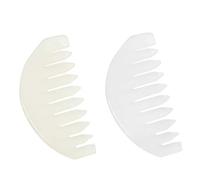 YGSAT Lot de 2 peignes en jade naturel traditionnel chinois pour massage de la tête, apaise les nerfs et les soins des cheveux