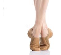 YGSGJSP Chaussons de Danse Chaussures de Danse Jazz en Cuir véritable Tan Chaussures de Jazz Noires Adultes Baskets de Danse for Filles Femmes(Tan,42)