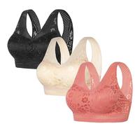 YGSIKY Soutien-Gorge orthopédique Anti-affaissement pour Femme, Soutien-Gorge correcteur de Posture, Soutien-Gorge Anti-affaissement, Soutien-Gorge froncé en Soie glacée pour Femme (BSR,4XL)