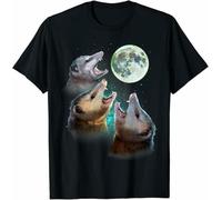 YGT56UYHft 3 Possums and Dead Moon T-Shirt Black 3XL