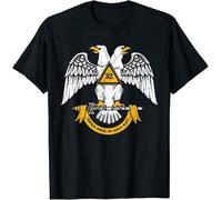 YGT56UYHft 32nd Degree Masonic Scottish Rite Wings Down Father's Day T-Shirt Black 3XL