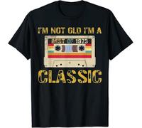 YGT56UYHft 50 Birthday Decorations Men Best of 1973 Bday 50th Birthday T-Shirt Size S-3XL Black XXL
